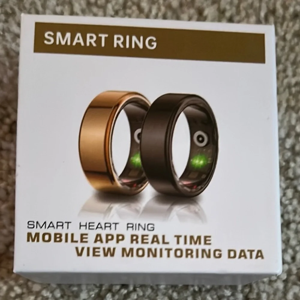 Minimalist Gold and Black Wearable Rings with Smart Features